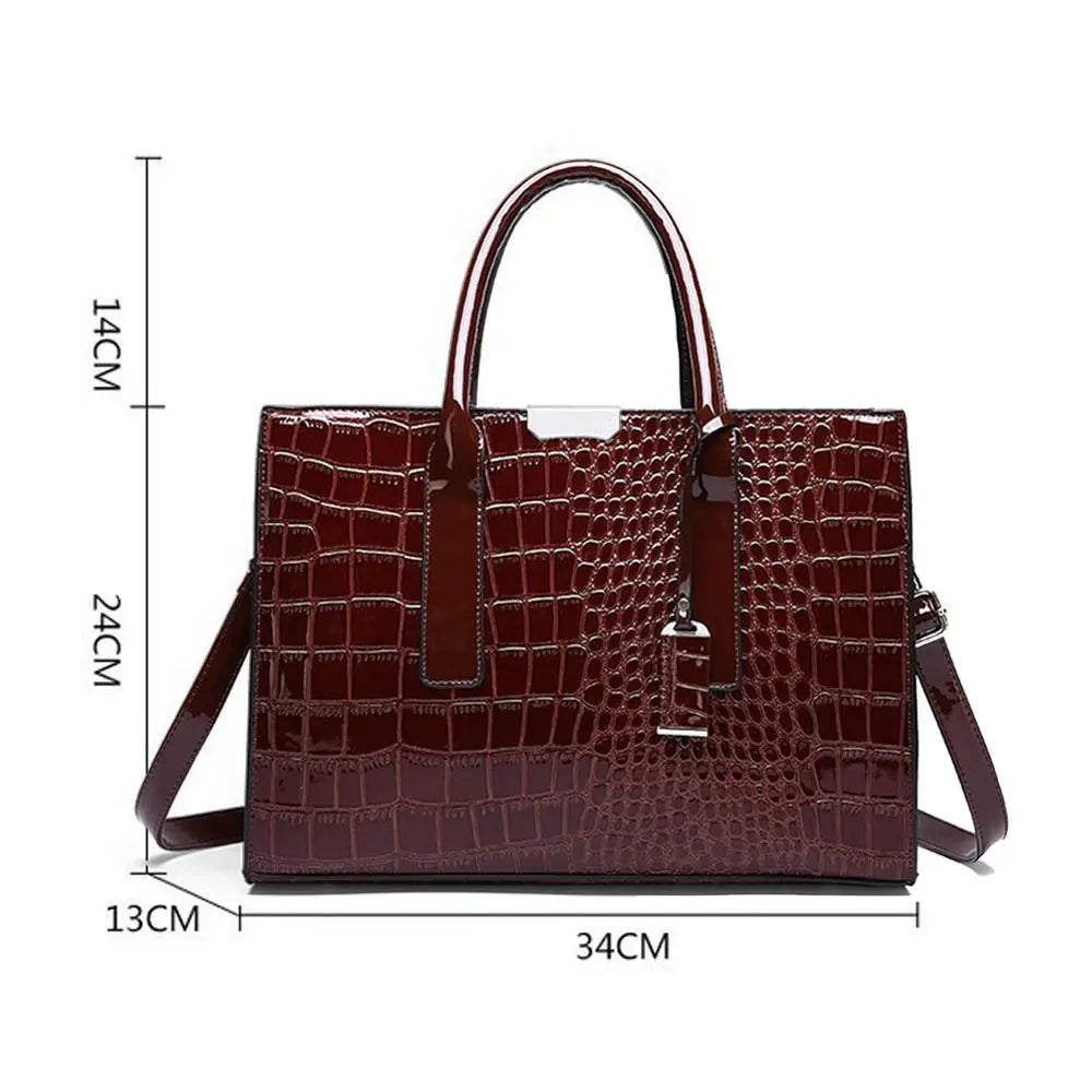 Fashion Crocodile Print Tote Bags Large Capacity Luxury Designer Crossbody Bags Adjustable Strap Single Shoulder Bag Gift