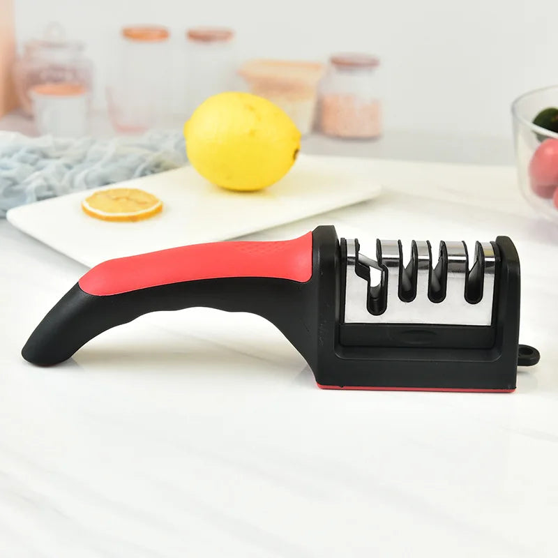 4-Stage Handheld Knife Sharpener Whetstone Stone Professional Chef Meat Cleaver Scissors Camping BBQ Home Kitchen Accessories