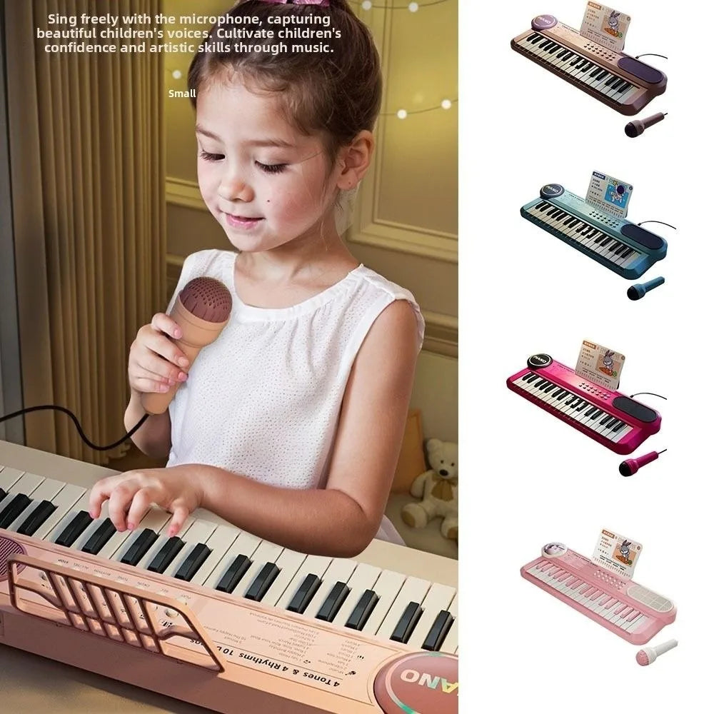 Early Education 37 Keys Piano Keyboard Multifunctional with Microphone Electronic Piano Electronic Birthday Gift Musical Gift