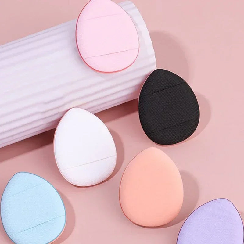 6PCS Foundation With Storage Face Concealer BB Mini Finger Puff Box Cream Cosmetic Applicator Makeup Air Cushion Powder Sponge