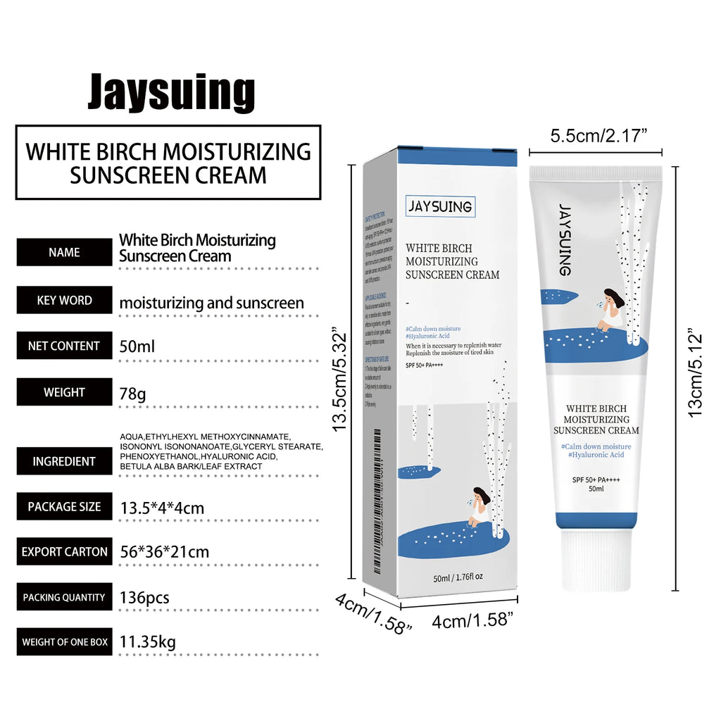 Daily Facial Sunscreen for Oily Skin Oil Control Brightening UV Protection Cream Lightweight Non Greasy Moisturizing Face Lotion