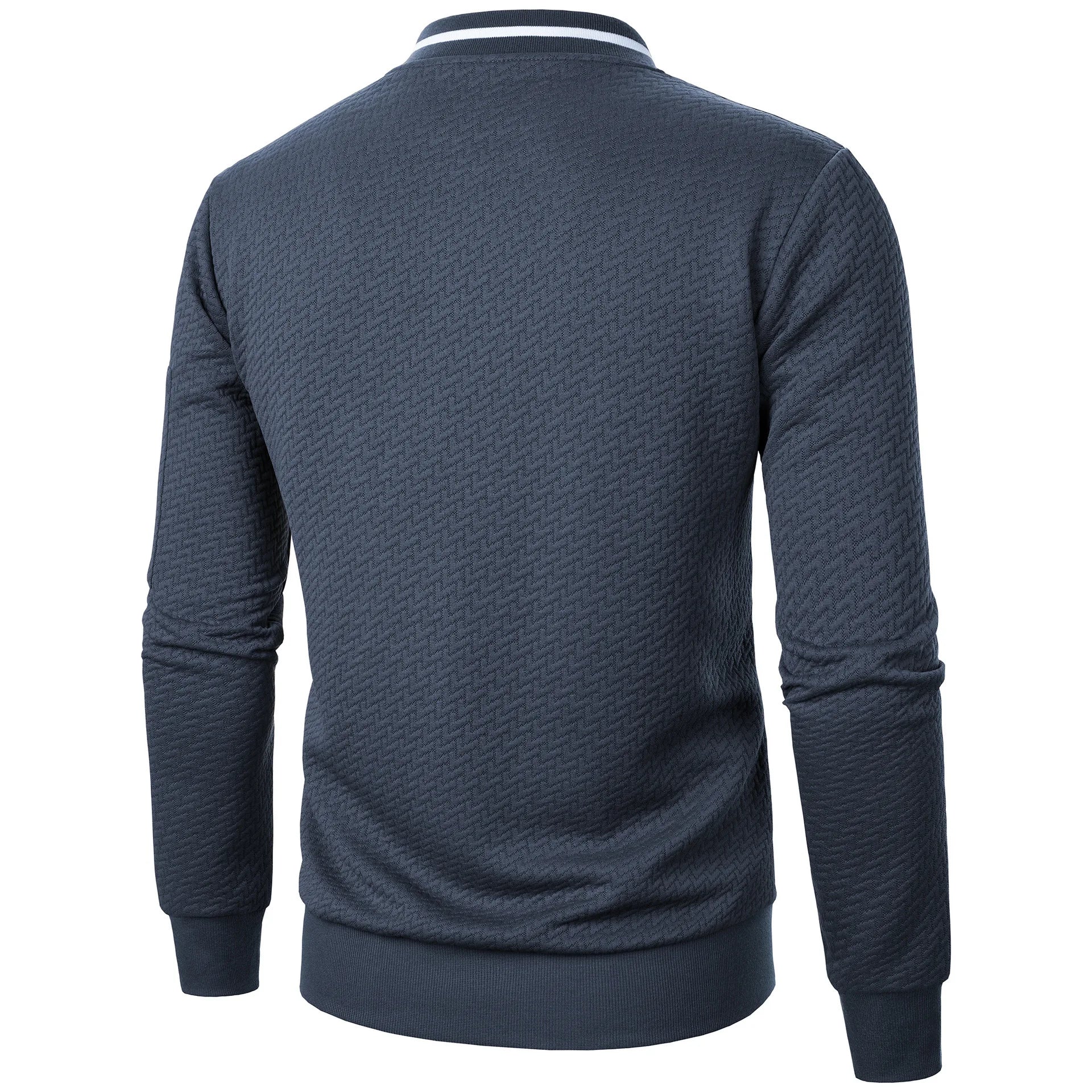New Men's New Zip Stand Collar Sweatshirt Jacket Men's Casual Jacquard Cardigan Sweatshirts Baseball Jackets Men Clothing