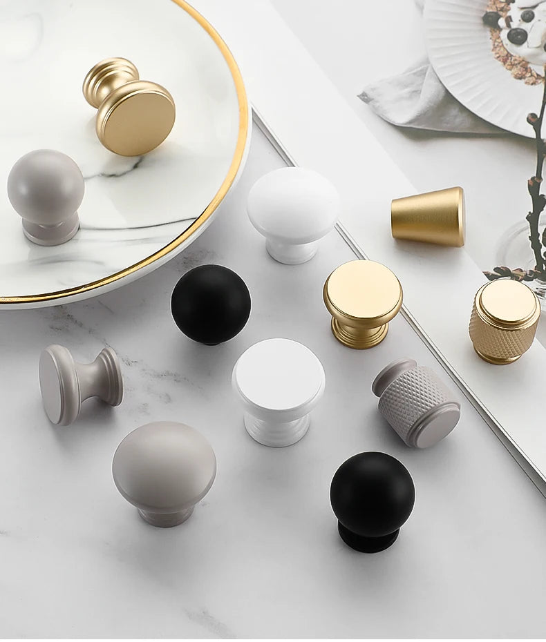 Handles Drawer Cabinet Furniture Kitchen Handles for Cabinet Knob Door Drawer Furniture Kitchen Golden Silvery European Style