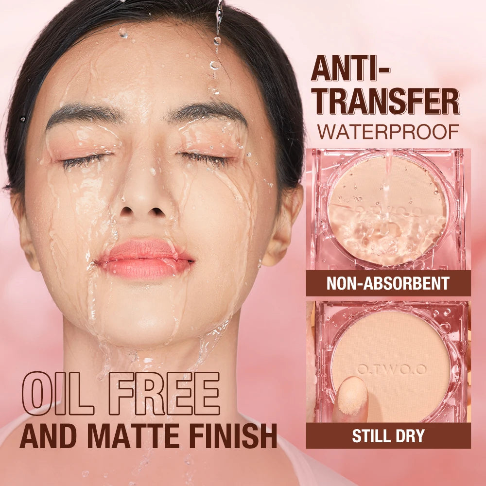 Wholesale O.TWO.O Face Powder 24 Hours Oil-control  Waterproof Matte Face Makeup Cosmetic Setting Compact Powder