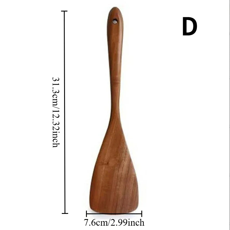 Acacia Wood Kitchen Utensil Set - 5-Piece Cooking Tool Set