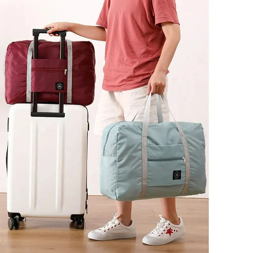 2-Pack Foldable Travel Duffel Bag - Oxford Carry-On Weekender Tote