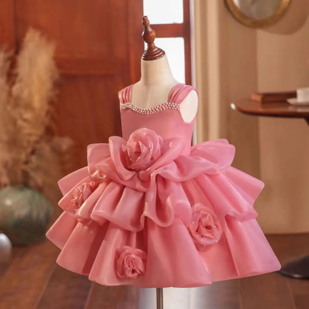 Dreamy Vow J710 Charming Pink Girl Dress With 3D Flowers Sleeveless  Baby Kids Princess Birthday Wedding Party Holiday Gown 2025