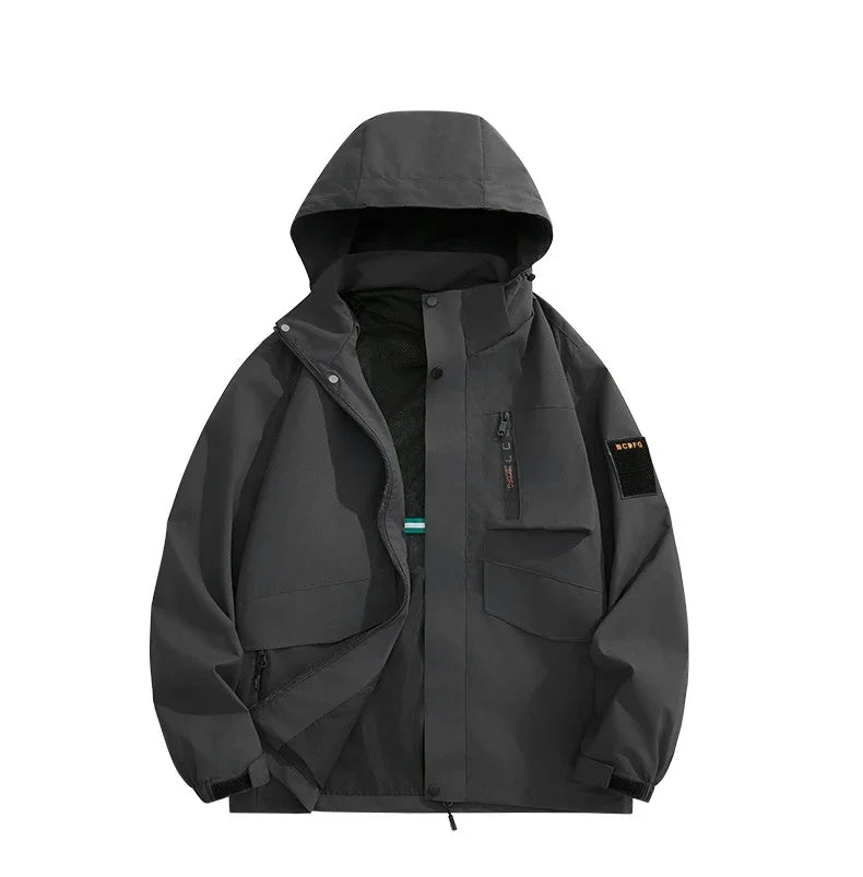 Plus Size Men's Waterproof Hiking Jackets S-8XL Windproof Windbreaker Coat Breathable Fishing Camping Trekking Jacket Clothing