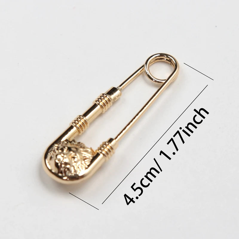 New Retro Style Brooch Pin Fashion Diy Safety Pins Women'S Waist Closing Artifact Men Suit Jacket Decoration Anime Jewelry
