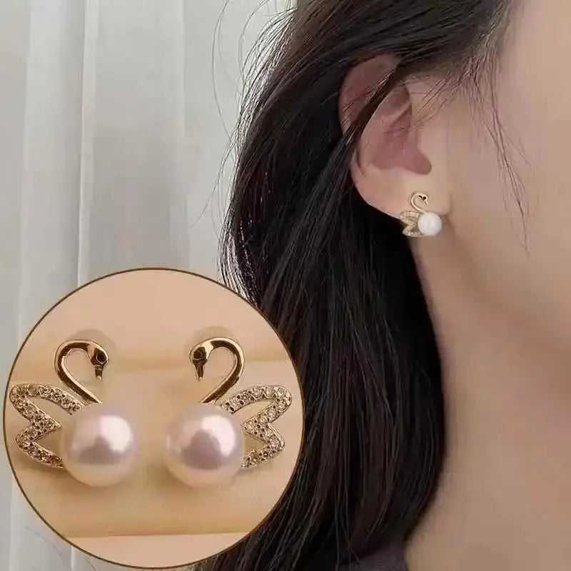 Korean Fashion Zircon Drop Earrings For Women'S Jewelry 2026 Trending New Luxury Women'S'S Geometric Hoop Earrings Pendientes Gifts