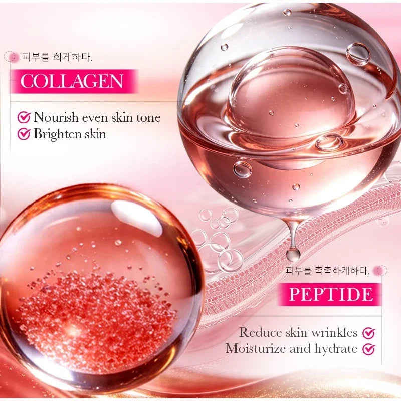 Pink PDRN Collagen Rich Essence With Peptides Salmon Moisturizing Toner,Refreshing Non-sticky Skin Care Serum For All Skin Types