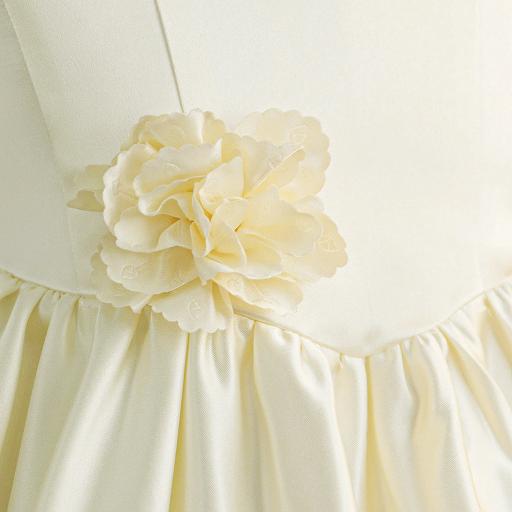 Summer Flower Bridesmaids Girls Dress Elegant Birthday Party Princess Prom Dresses Girl Gala Bow Baptism Wedding Evening Costume