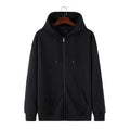 Trendy Brand Burgundy Hooded Sweatshirt Spring and Autumn 2025 Men and Women Solid Color Zipper Cardigan Retro Top Men Ins Trend