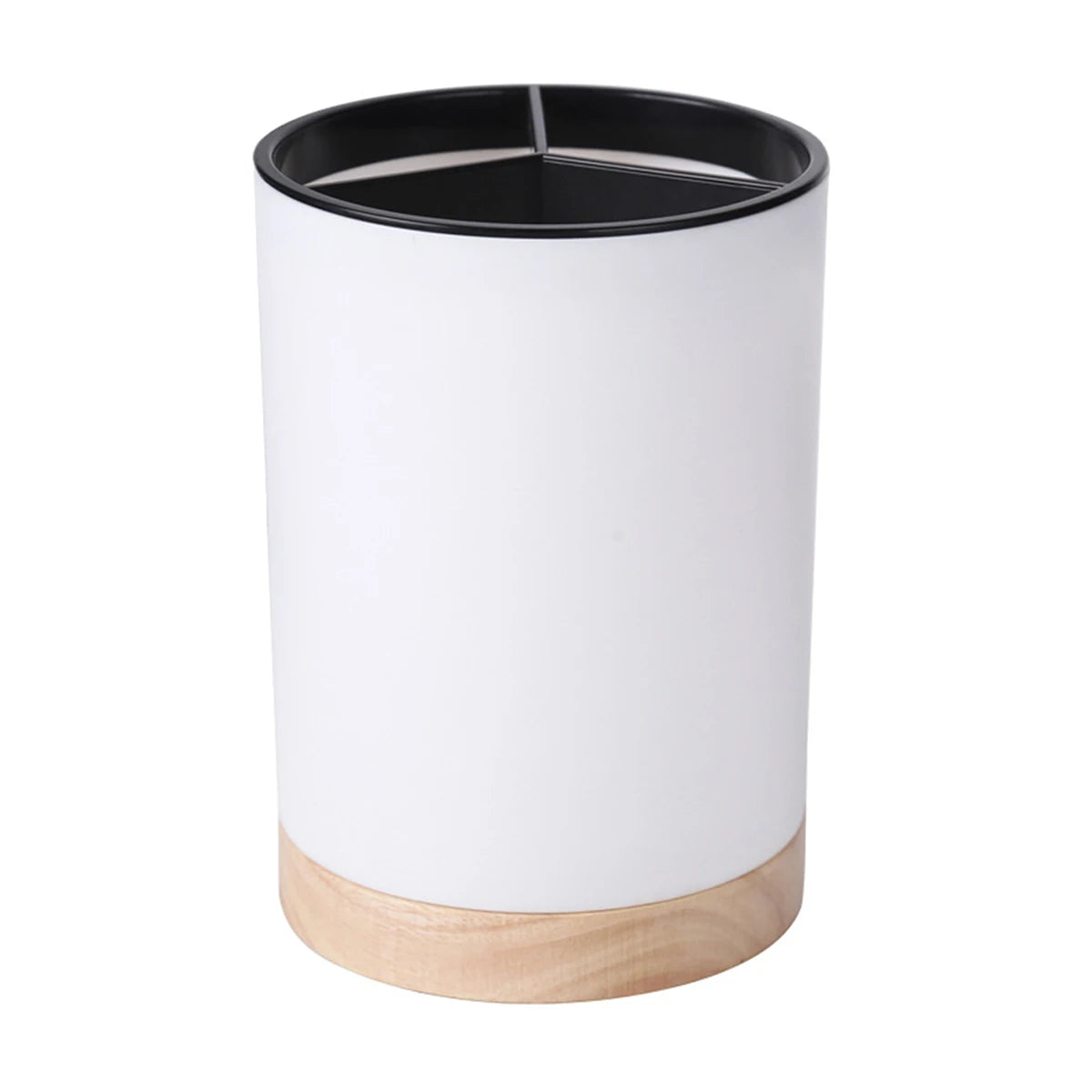 Cubo de almacenamiento de vajilla de cocina, soporte para utensilios, escurridor de cubiertos, estante de almacenamiento de palillos y cucharas de plástico, desmontable con 3 divisiones