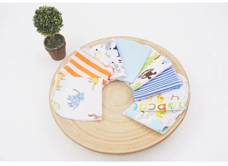 8Pcs Cotton Newborn Baby Towels Set Saliva Towel Nursing Towel Baby Boys Girls Bebe Toalha Washcloth Handkerchief Cloth Wipes