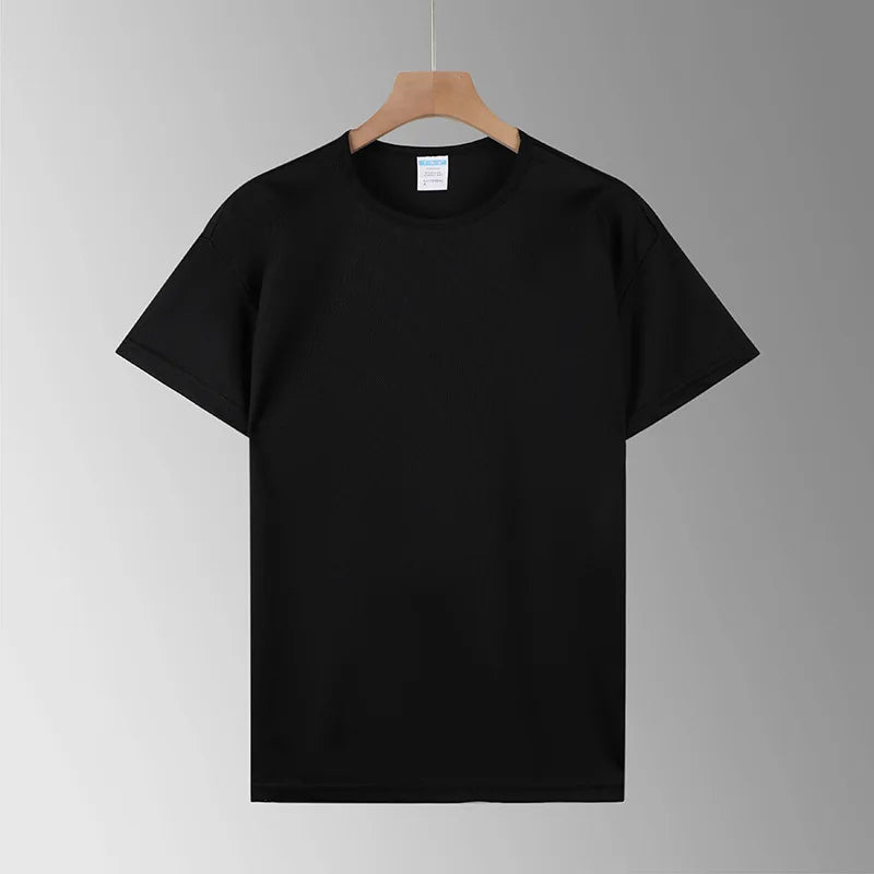 Versatile Men's Short Sleeve Shirt Tee Tops European Size Multi-Pack Slim Fit Sporty Style Fiber Blend Lightweight Clothing