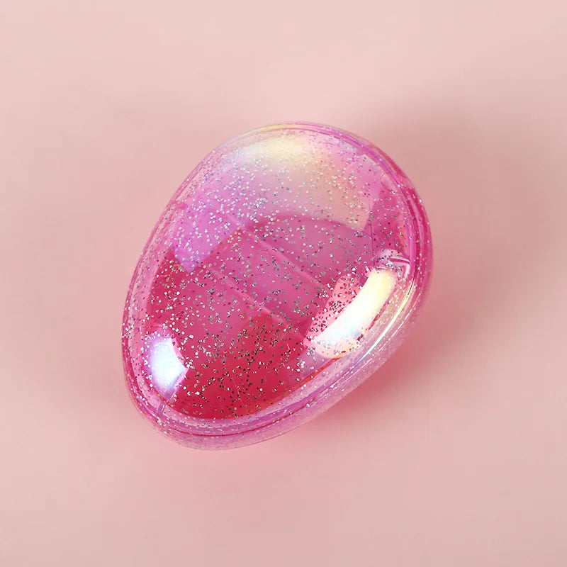 1PCS Portable Egg Shape Detangling Hair Comb Soft Scalp Massage Hairbrush Shining Beauty Styling Tool for Salon