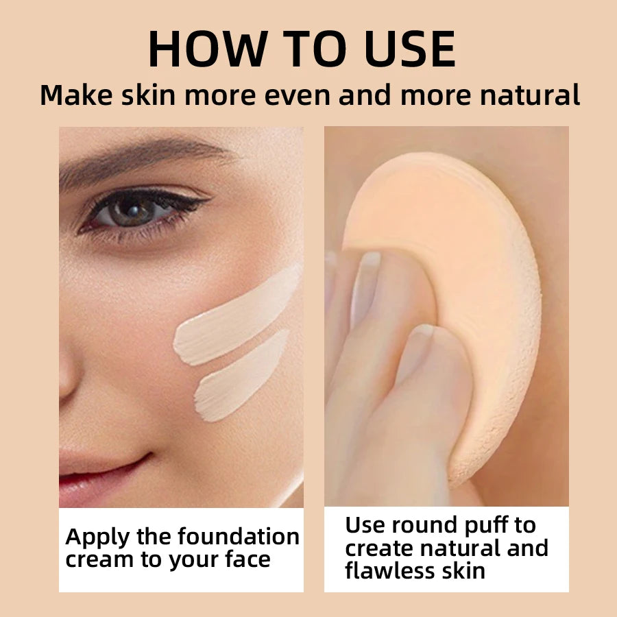 9-Color High Coverage 1Pc Foundation Concealer Cover Anti Dark Circle Freckle Long Lasting Waterproof Bb Cream Face Makeup Base