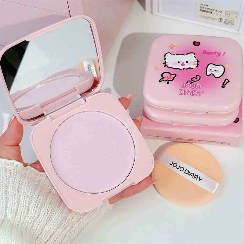 Large Capacity Matte Makeup Pressed Powder Waterproof Oil Control Concealer Full Coverage Brighten Skin Tone Setting Powder 20g