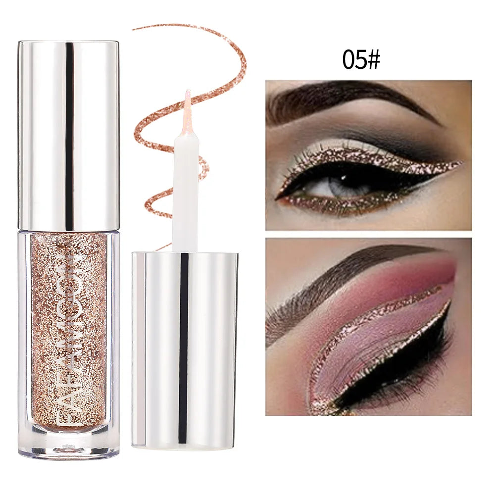 Slim Shiny Eye Liners Eyeshadow Liquid Pencil Pearlescent Silkworm Stick Waterproof Diamond Glitter Sequins Eyeliner Makeup