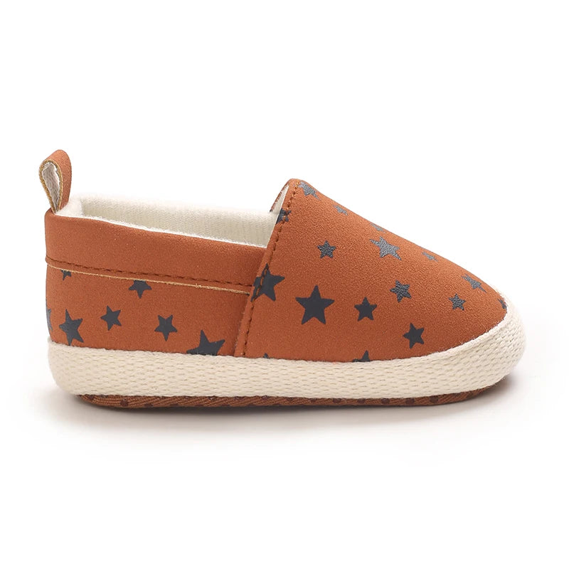 Little Star Baptismal Baby Casual Flat Shoes Spring Autumn Soft Walking Shoes For Infant Toddler 0-18 Months