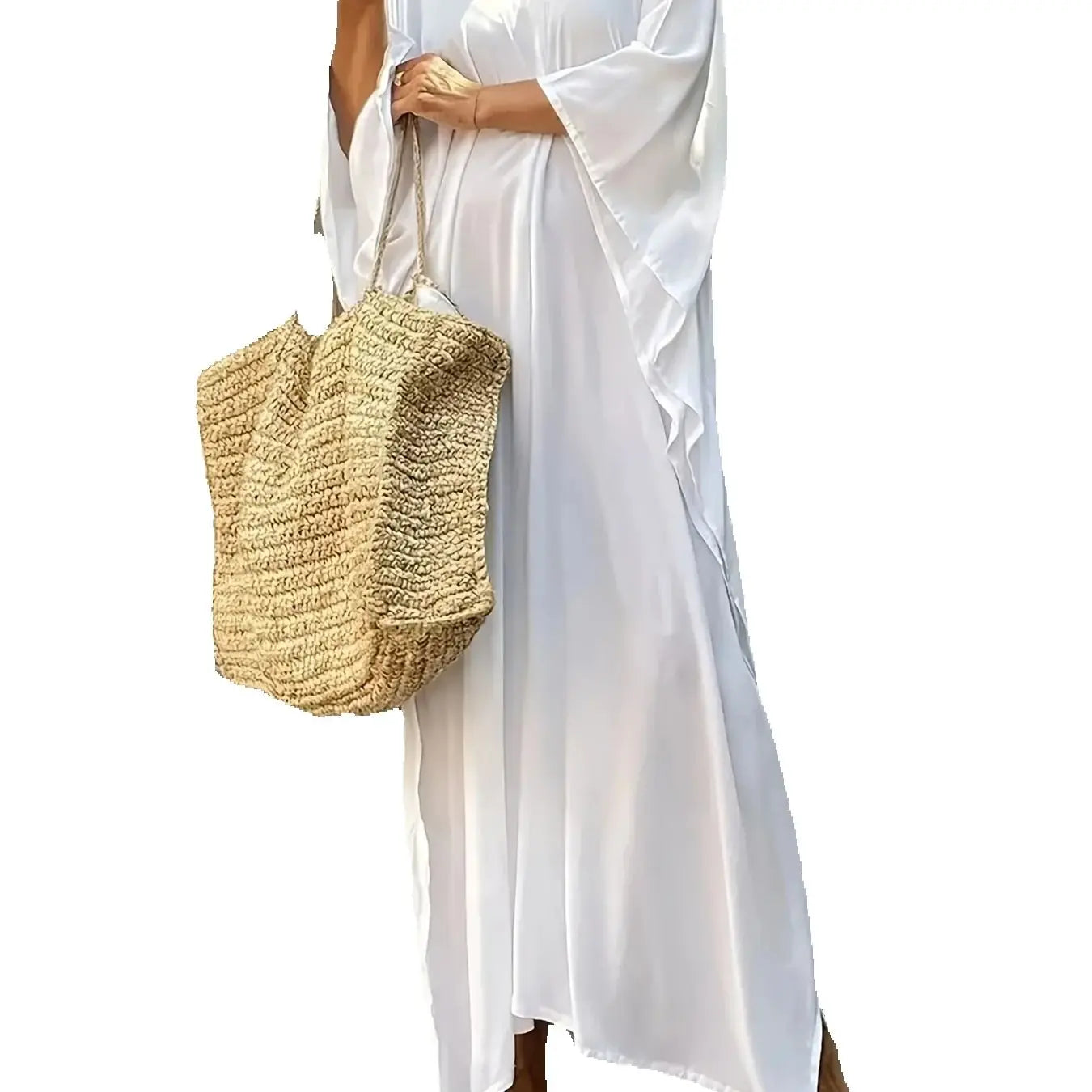 2026 Elegant and Comfortable V-neck Long Sleeve Dress with Long Skirt, Fits the Waist, Suitable for Women's Parties