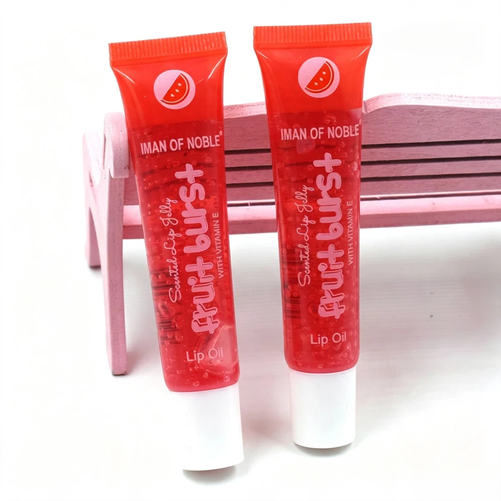 6Pcs Fruit Flavor Lip Oil Set - Moisturizing Plumping Lip Gloss