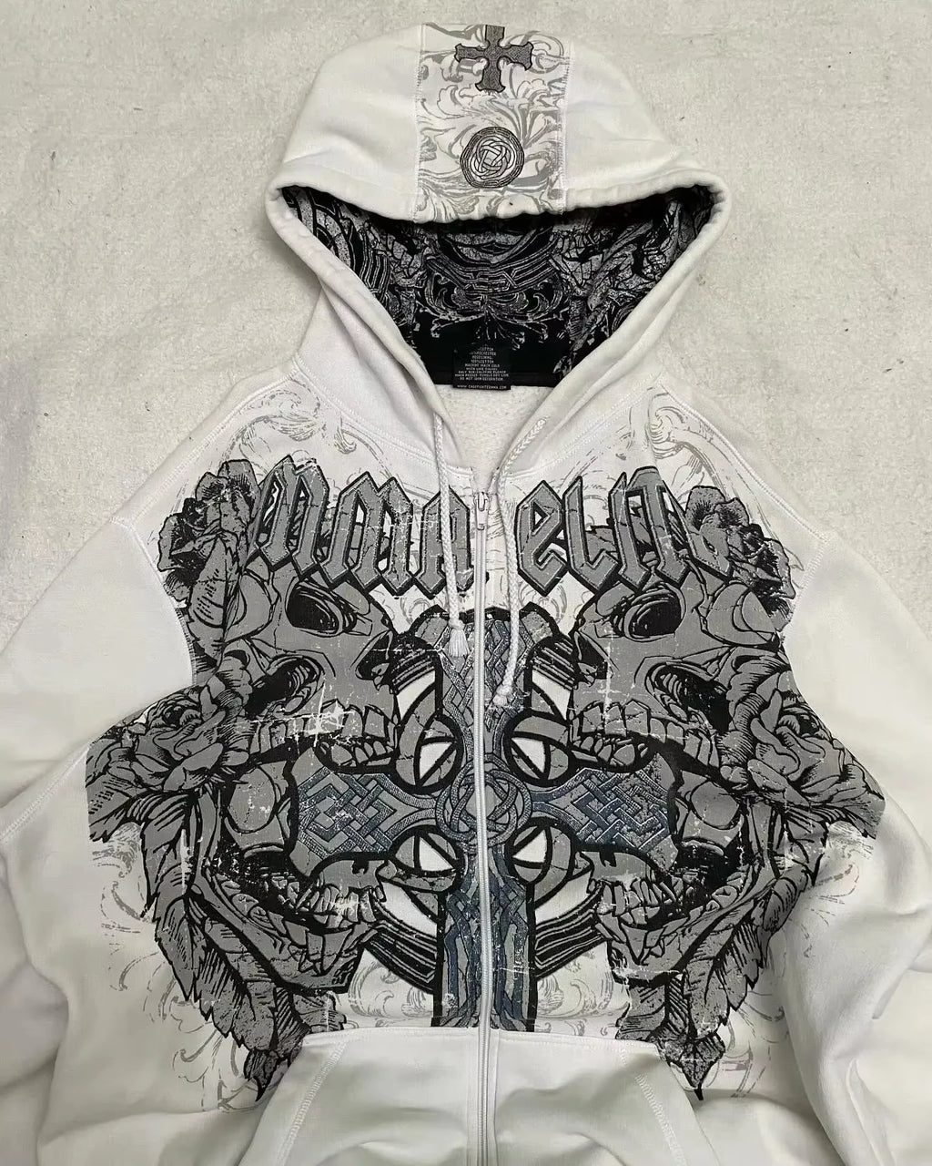 Y2K Retro Hoodie Men Printed Camouflage Pattern Pullover Sweatshirts High Street Hip Hop Streetwear Oversized Unisex Camo Hoodie