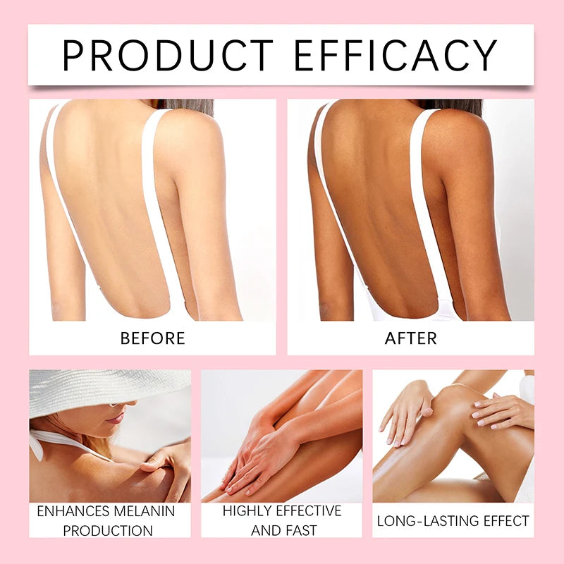 Self Tanning Drops Natural Herbal Enhance Skin Melanin Liquid Bronzer Tanner Body Face Prevent Sunburn Sunless Tanning Products