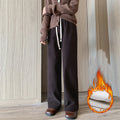 Women'S Long Pants Spring Autumn Women'S Elastic Waist Stright Long Wide Leg Pants 2024 Casual Female Long Pants Trousers