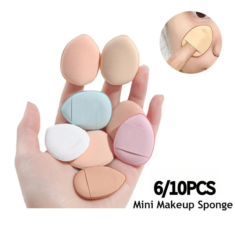 Mini Size Finger Puff Makeup Sponge Set, Face Concealer Foundation, Puff Detail, Professional Cosmetic Pad, Makeup Tool