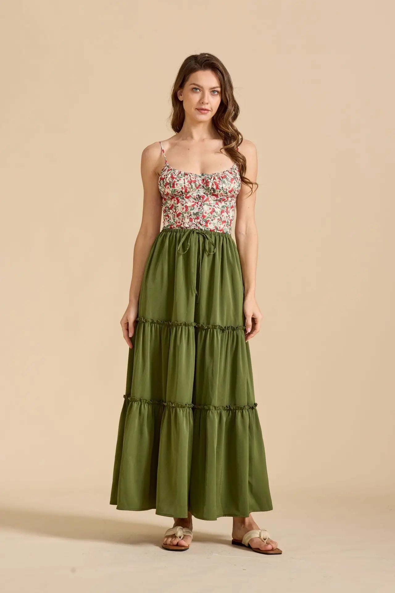 Elegant High Waist Elastic Pocket Long Skirt Adjustable Belted Half Body Skirt Women's Home Fashion Spring 2025 Polyester Blend