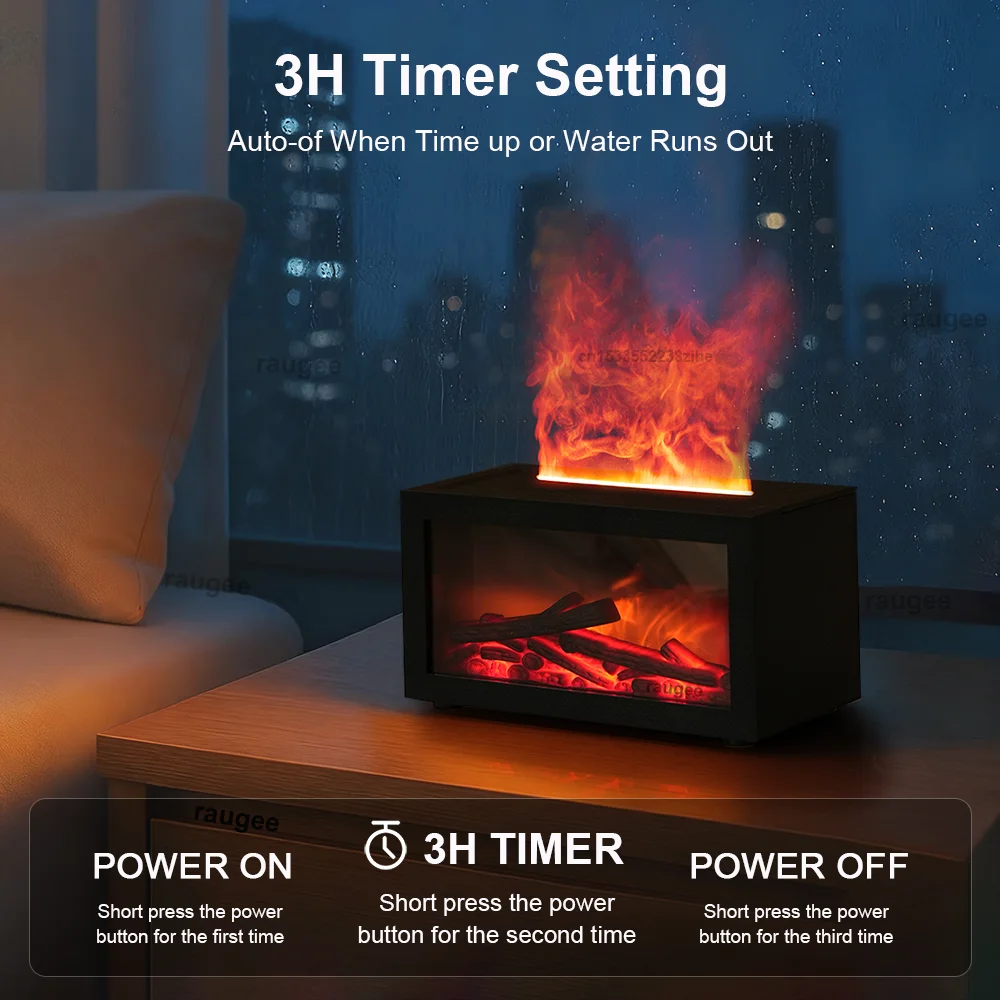 Flame Aroma Humidifier & Essential Oil Diffuser