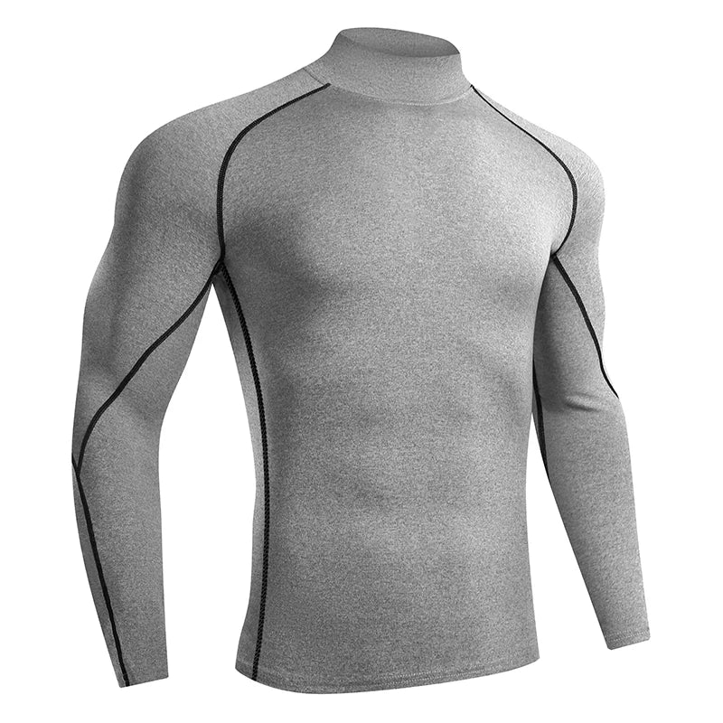 Men's Long Sleeve Compression Shirt Quick Dry Fitness Running Top