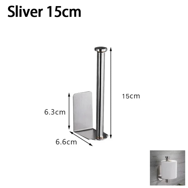 Toallero de cocina de acero inoxidable, soporte para papel de cocina, organizador debajo del fregadero, estante de almacenamiento alargado, accesorios para fregadero SNJ007