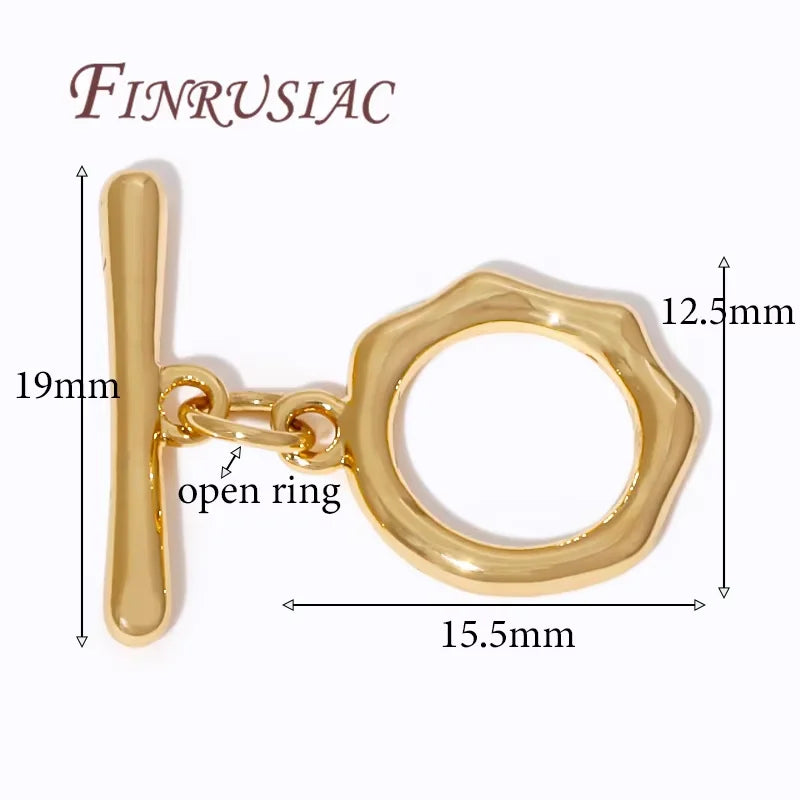 18K Gold Plated Toggle Clasps For Jewelry Making Premium Brass Craft Supplies For DIY Jewelry