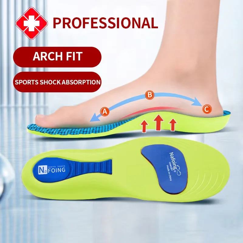 Orthopedic Insoles For Feet Sport Shock-Absorbing Insole For Shoes Arch Support Plantar Fasciitis Templates Pads Men Women'S Sole
