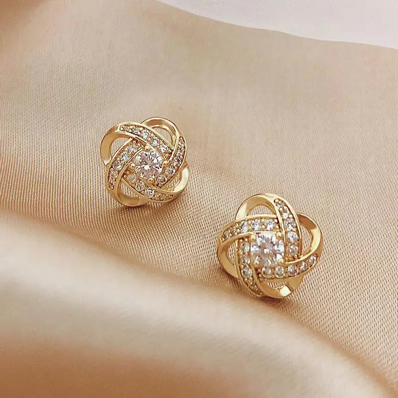 Korean Fashion Zircon Drop Earrings For Women'S Jewelry 2026 Trending New Luxury Women'S'S Geometric Hoop Earrings Pendientes Gifts