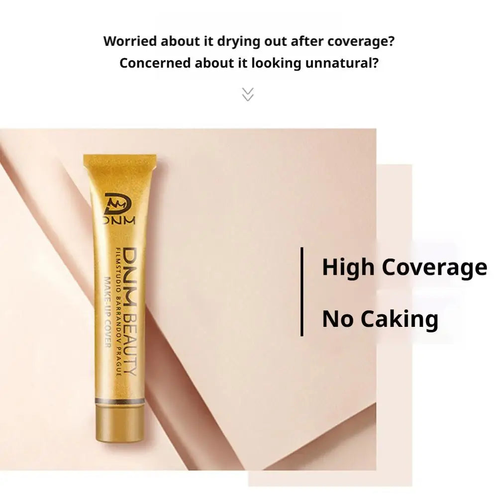 30g Small Gold Tube Concealer Liquid Foundation Makeup Waterproof Lasting Cover Acne Mark Scar Tattoo Super Coverage Concealer