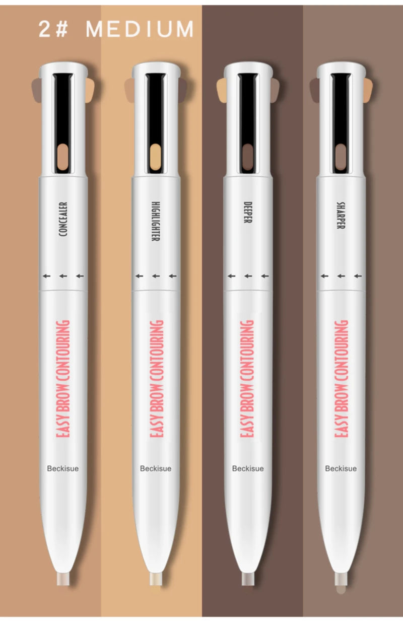 4in1 Rotate Eyebrow Pencil Waterproof Microblading Eyebrow Pen Tint Tattoo Makeup Cosmetic Natural Long Lasting Eye Brow Pencil