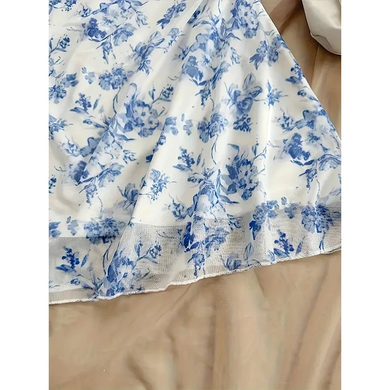 For Women Dresses  Spring Summer Cute Dating Ditsy Floral Sleeveless Square Neck Mini Cami Casual Dresses
