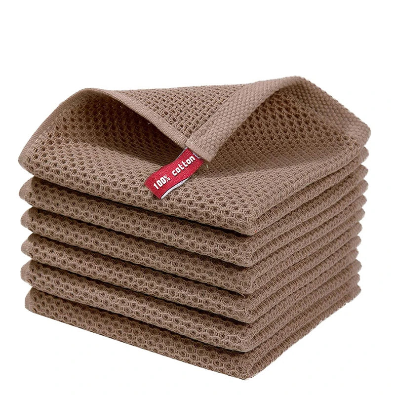 Cotton Dish Towels Soft Absorbent Honeycomb Weave Kitchen Cloth For Home Cooks Everyday Kitchen Cleaning