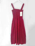 Women's Polka Dot Chiffon Maxi Dress – Elegant Square Neck Sleeveless Summer Dress
