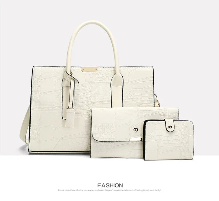 Trendy Lizard Pattern Mother-Daughter Handbag Summer 2025 Vintage Style Women's Tote Shoulder Bag Crossbody Bag Large Size