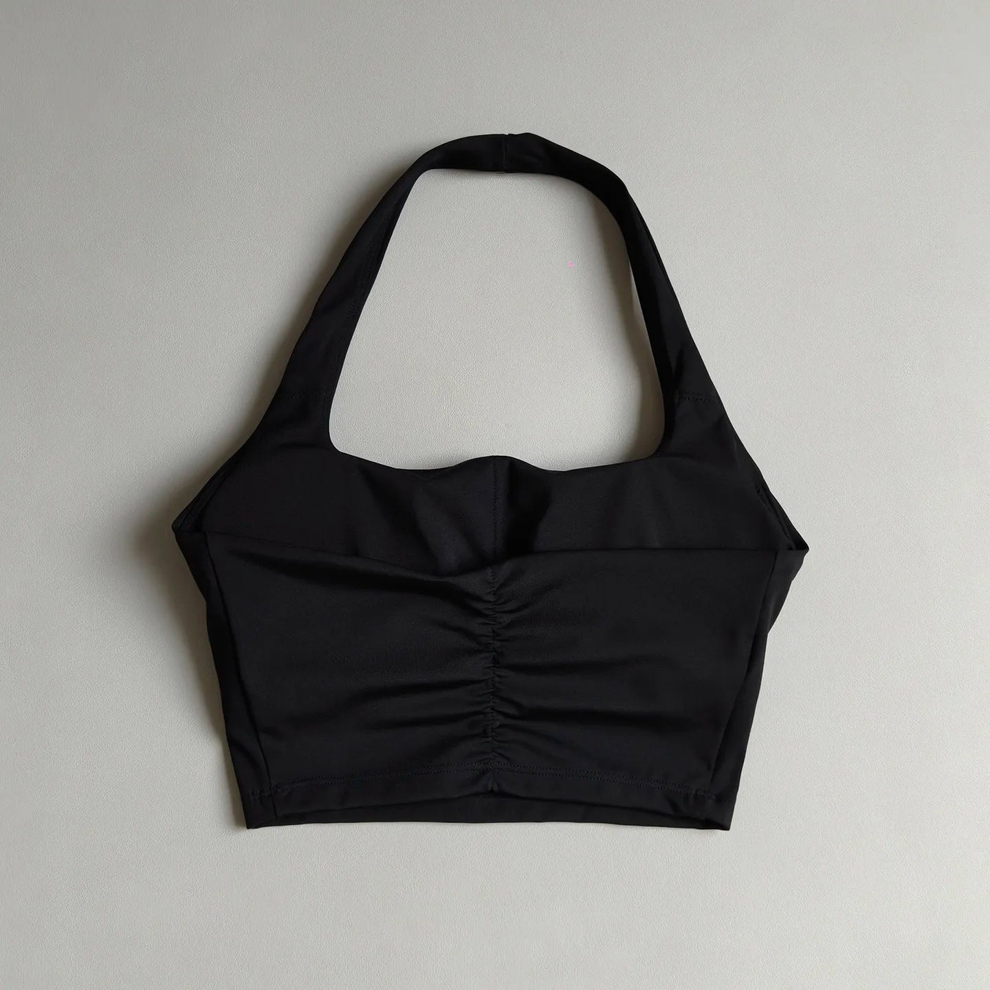 Women's Halter Neck Yoga Vest with Chest Pad Quick-Drying Breathable Sports Bra for Gym Fitness Pilates Running Training