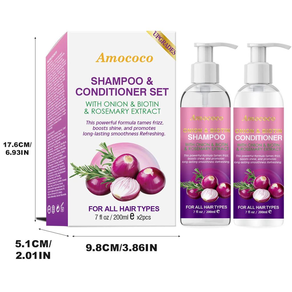 Amococo Shampoo and Conditioner Set - 2 x 200ml Hair Care Duo