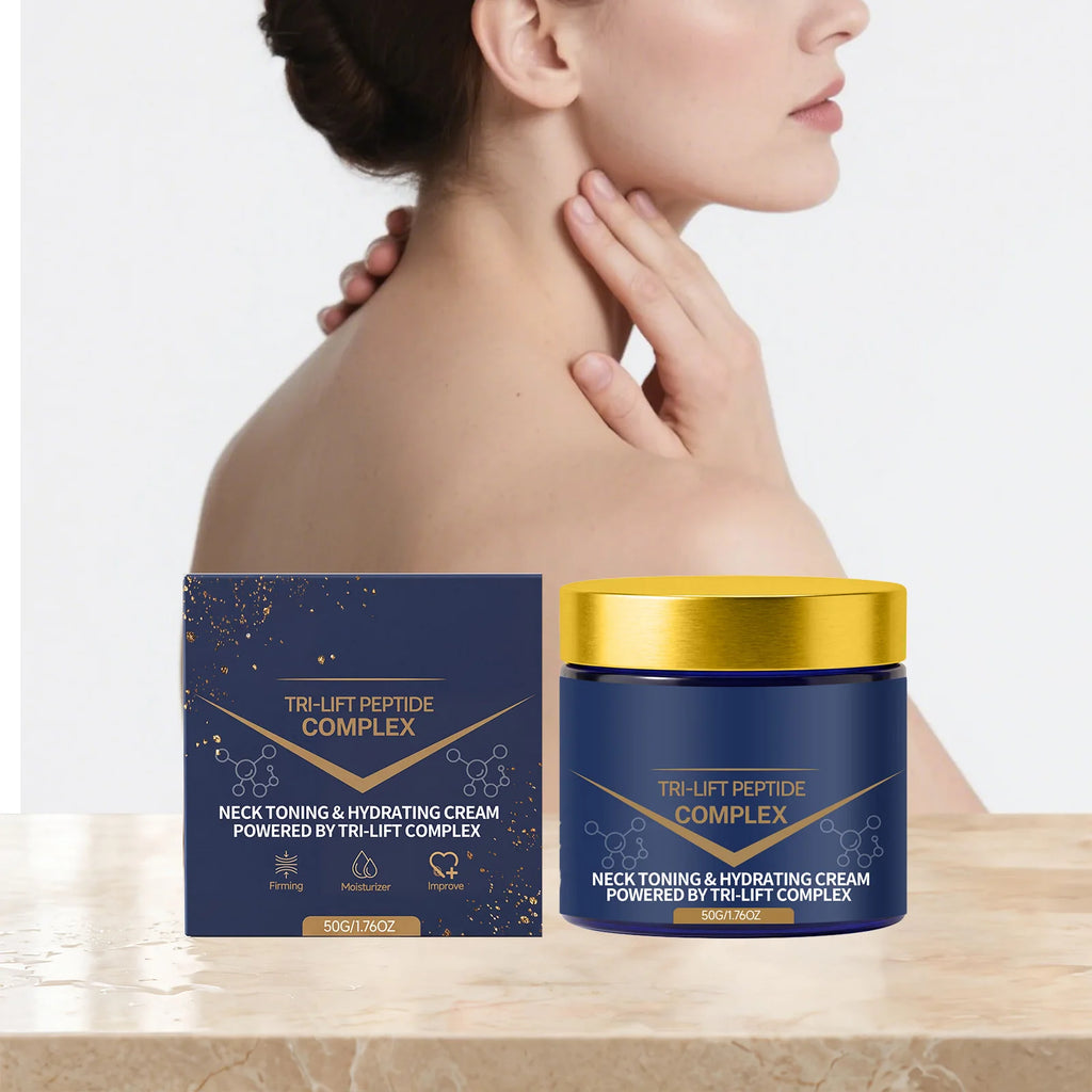 Tri-Lifting Peptide Neck Firming Moisturizer Hydrating Neck Cream Lines Tighten Neck Contour Smoothing Dull Skin Neck Care Cream