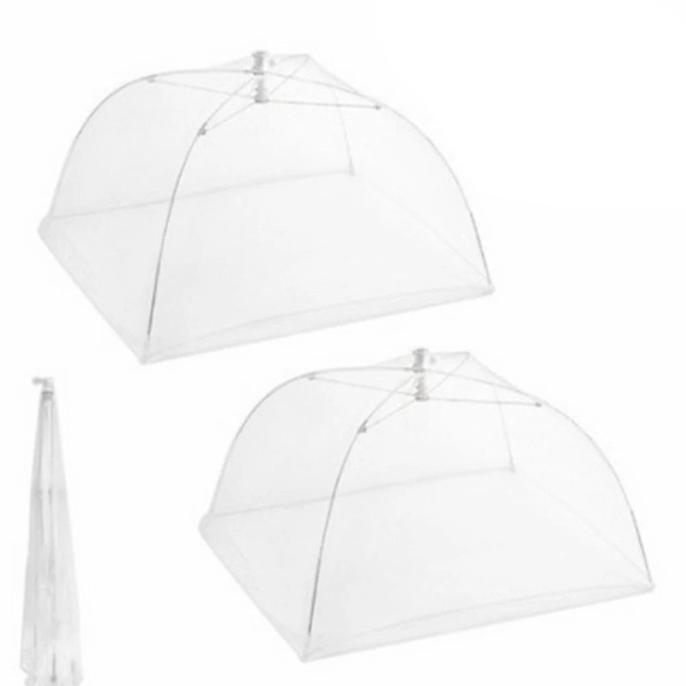 Kitchen Foldable Food Mesh Cover Anti-fly Umbrella Tent Cover Vegetable Fruit Breathable Insect-Proof Lid Food Protection Gadget