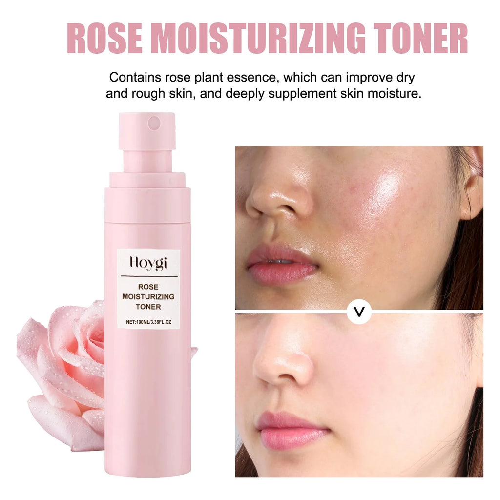 Rose Water Facial Spray Moisturizing Toner for Dry Skin Pore Minimization Bridal Skin Care Pre-Wedding Prep Facial Mist