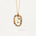 New 925 Sterling Silver Gold Letters A - Z Initial Necklace Zirconia Letter Pendant Long Chain Say My Name Fine Jewelry